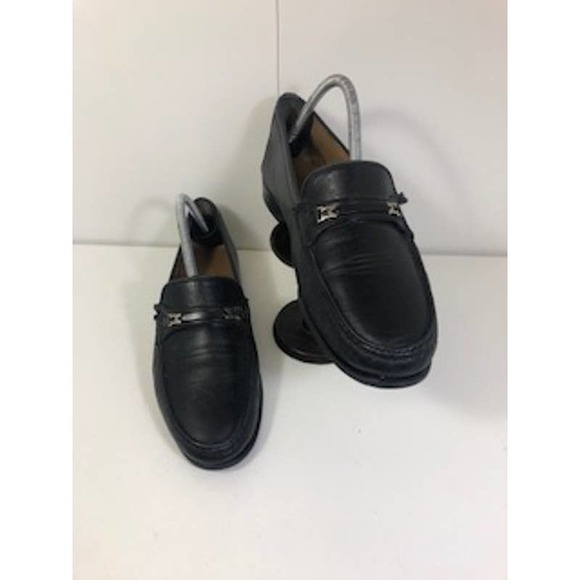 Bruno Magli Leather Braided Band Slip On Loafer Casual Shoes Black Mens US 8 M main image 6